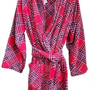 Cozy Pink Plaid Robe